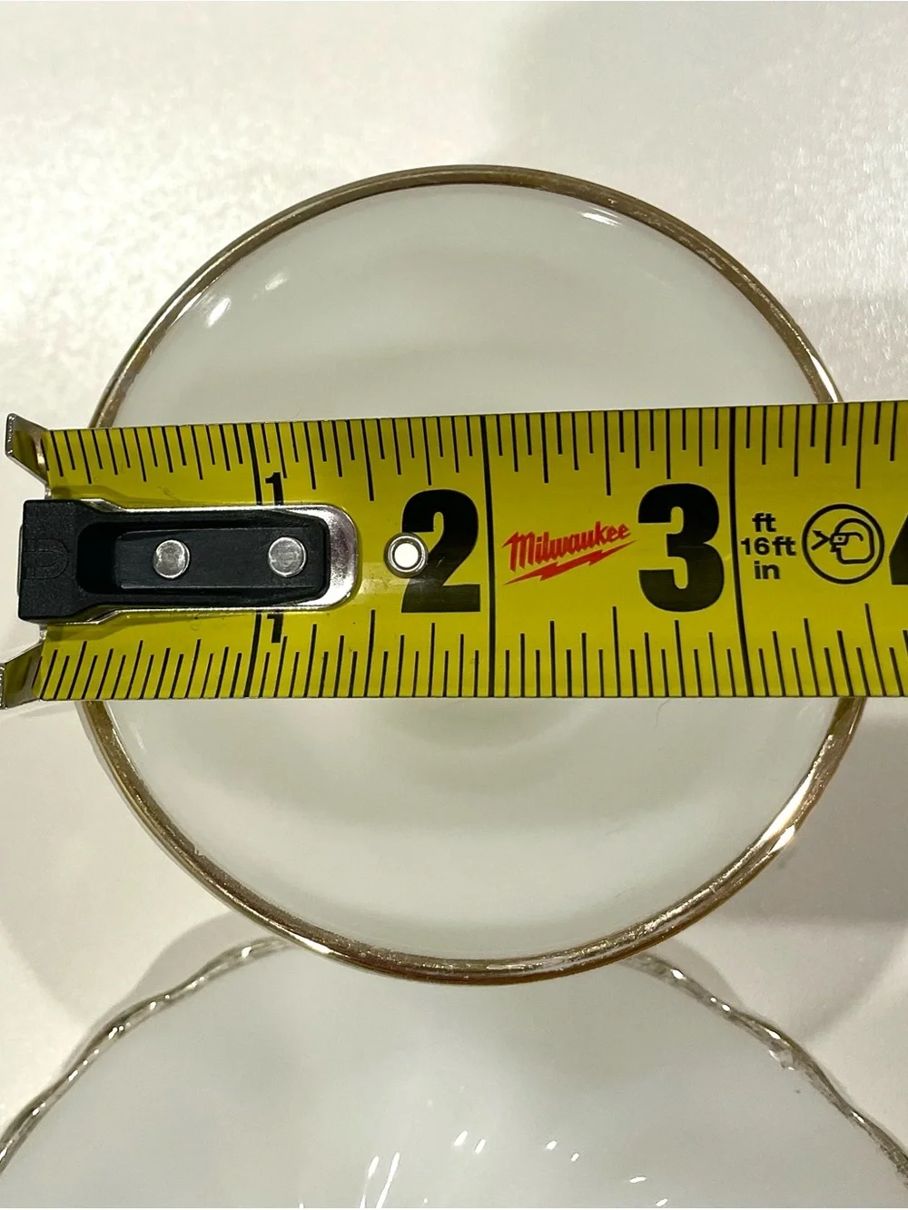 ☀️2/$20 Fire King Vintage Milk Glass Coffee Cup & Ridged Saucer | Silver Trim